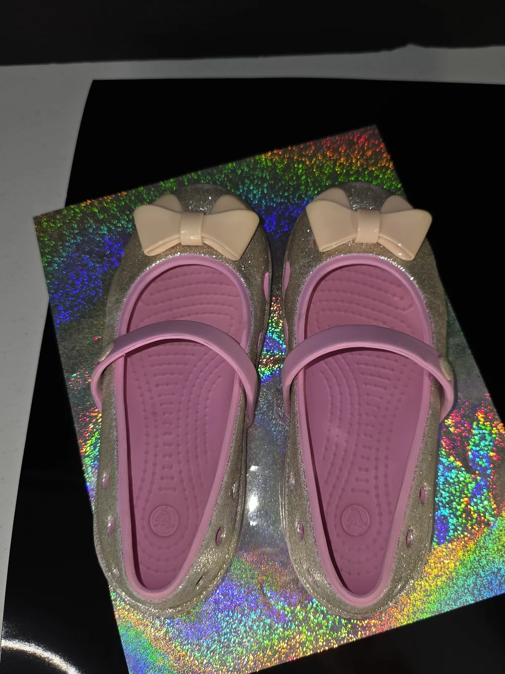 CROCS sparkling silver